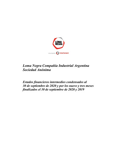 Thumbnail Loma Negra Financial Statement 2020-q3
