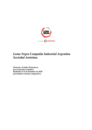 Thumbnail Loma Negra Financial Statement 2020