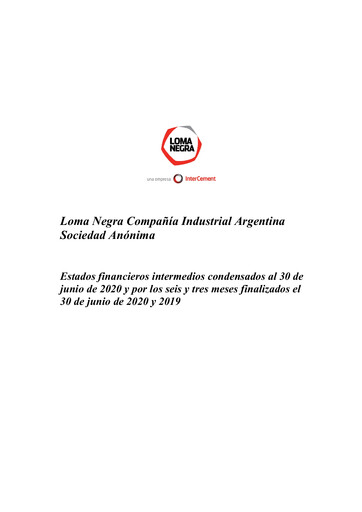 Thumbnail Loma Negra Quarterly Report 2020-q2