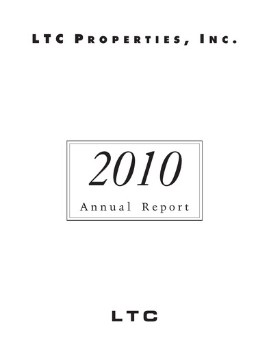 Thumbnail LTC Properties Annual Report 2010