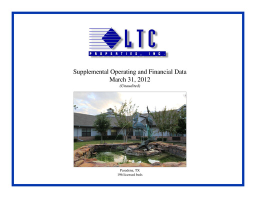 Thumbnail LTC Properties Quarterly Report 2012-q1