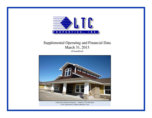 Thumbnail LTC Properties Quarterly Report 2013-q1