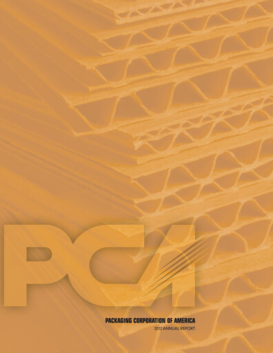 Thumbnail Packaging Corporation of America
 Annual Report 2012