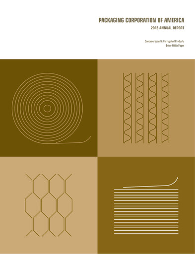 Thumbnail Packaging Corporation of America
 Annual Report 2015
