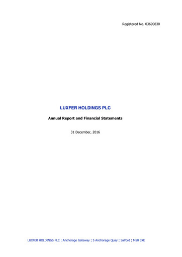 Thumbnail Luxfer Annual Report 2016