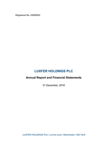 Thumbnail Luxfer Annual Report 2018