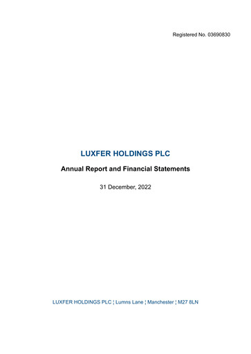 Thumbnail Luxfer Annual Report 2022
