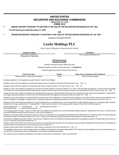 Thumbnail Luxfer Annual Report 2025