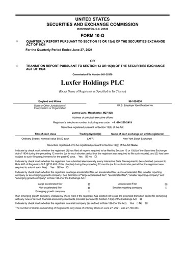 Thumbnail Luxfer Quarterly Report 2021-q2