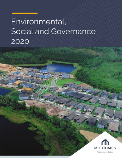Thumbnail M/I Homes
 ESG Report 2020