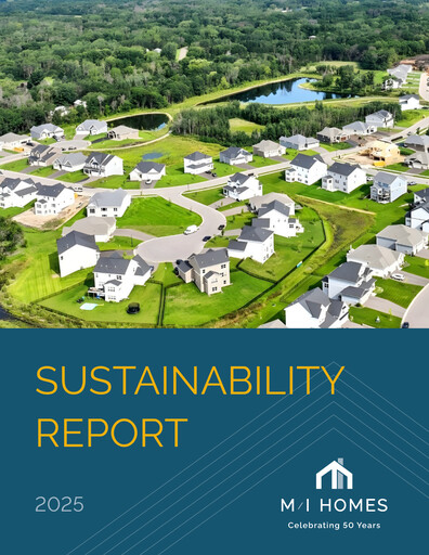 Thumbnail M/I Homes
 Sustainability Report 2025