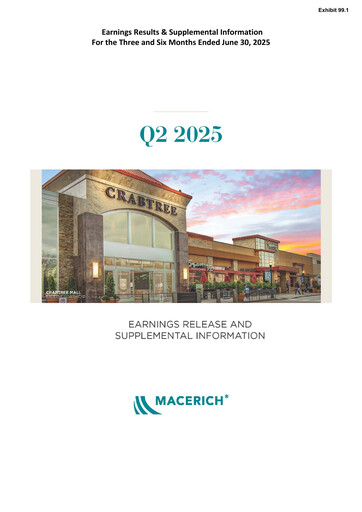 Thumbnail Macerich Quarterly Report 2025-q2
