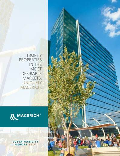 Thumbnail Macerich Sustainability Report 2014