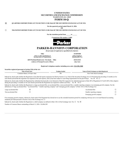 Thumbnail Parker-Hannifin
 Quarterly Report 2026-q3