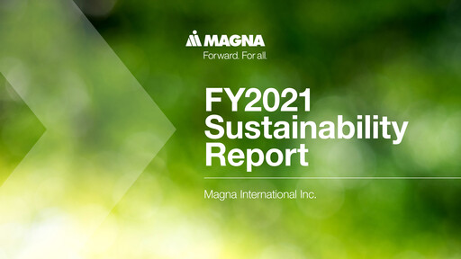 Thumbnail Magna International Sustainability Report 2021