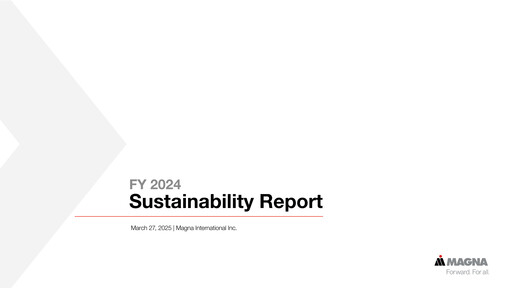 Thumbnail Magna International Sustainability Report 2024