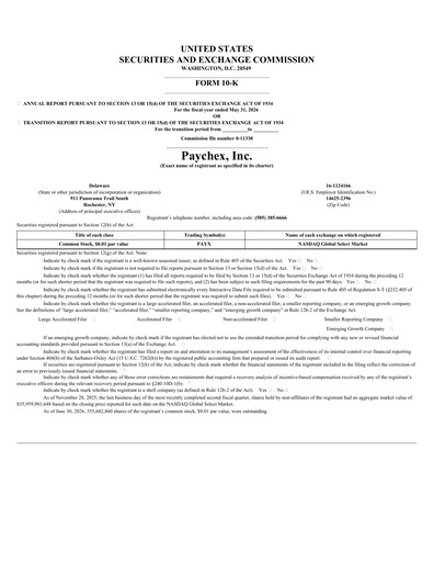 Thumbnail Paychex Annual Report 2026