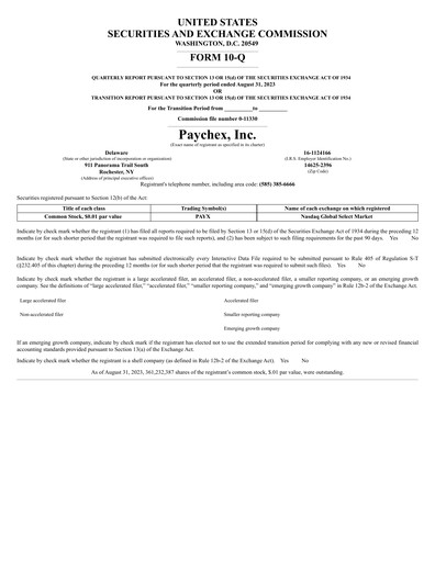 Thumbnail Paychex Quarterly Report 2024-q1
