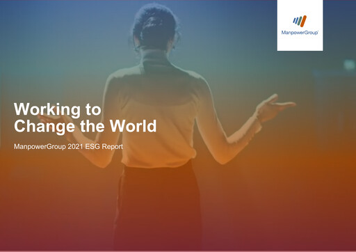 Thumbnail ManpowerGroup ESG Report 2021