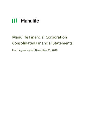 Thumbnail Manulife Financial Financial Statement 2018