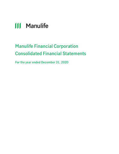 Thumbnail Manulife Financial Financial Statement 2020