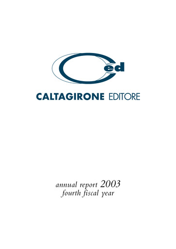 Thumbnail Caltagirone Editore Annual Report 2003