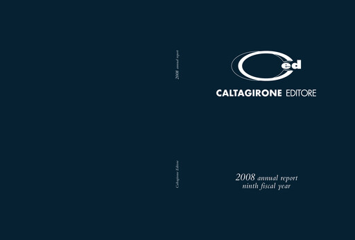 Thumbnail Caltagirone Editore Annual Report 2008