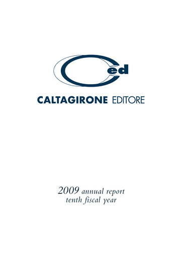 Thumbnail Caltagirone Editore Annual Report 2009