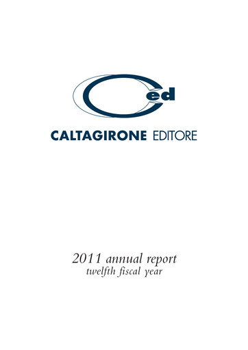 Thumbnail Caltagirone Editore Annual Report 2011