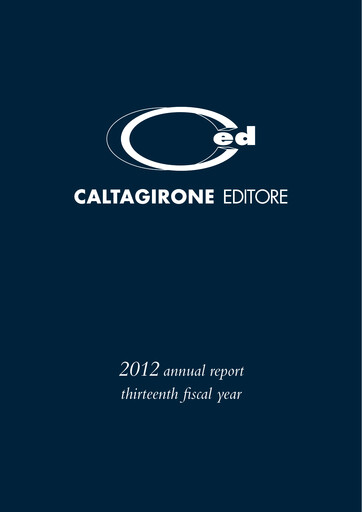 Thumbnail Caltagirone Editore Annual Report 2012