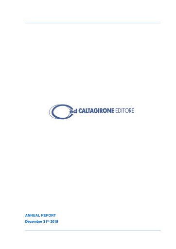 Thumbnail Caltagirone Editore Annual Report 2019