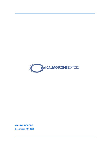 Thumbnail Caltagirone Editore Annual Report 2022