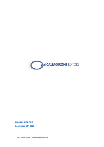 Thumbnail Caltagirone Editore Annual Report 2025
