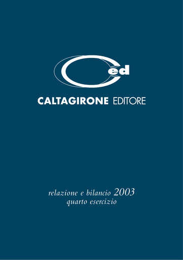 Thumbnail Caltagirone Editore Financial Report 2003