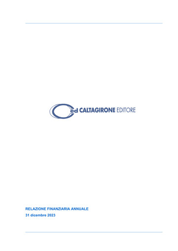Thumbnail Caltagirone Editore Financial Report 2023