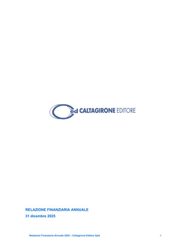 Thumbnail Caltagirone Editore Financial Report 2025