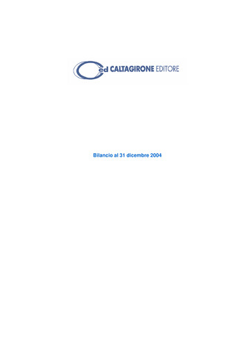 Thumbnail Caltagirone Editore Financial Statement 2004