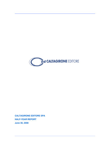 Thumbnail Caltagirone Editore Half-year Report 2008-h1
