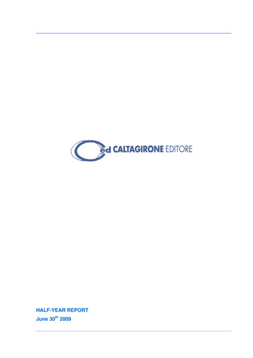 Thumbnail Caltagirone Editore Half-year Report 2009-h1