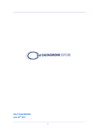 Thumbnail Caltagirone Editore Half-year Report 2012-h1
