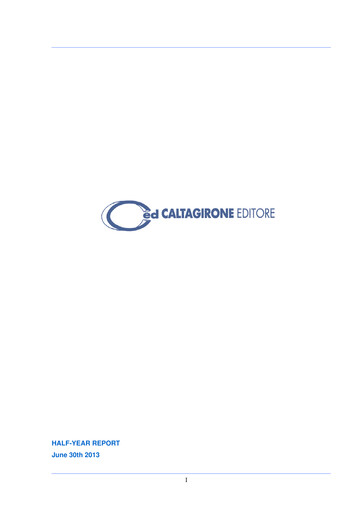 Thumbnail Caltagirone Editore Half-year Report 2013-h1