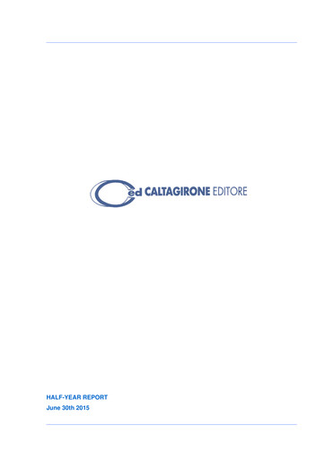 Thumbnail Caltagirone Editore Half-year Report 2015-h1