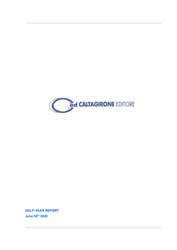 Thumbnail Caltagirone Editore Half-year Report 2020-h1