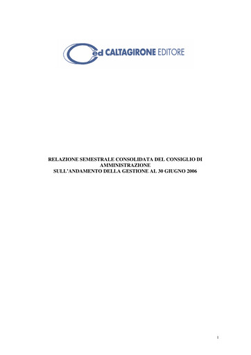 Thumbnail Caltagirone Editore Half-year Report 2006-h1