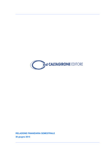 Thumbnail Caltagirone Editore Half-year Report 2015-h1