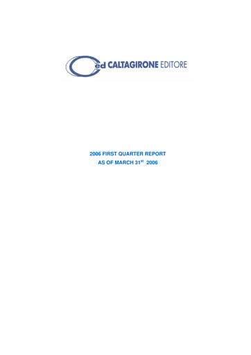 Thumbnail Caltagirone Editore Quarterly Report 2006-q1