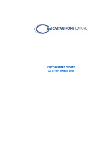Thumbnail Caltagirone Editore Quarterly Report 2007-q1