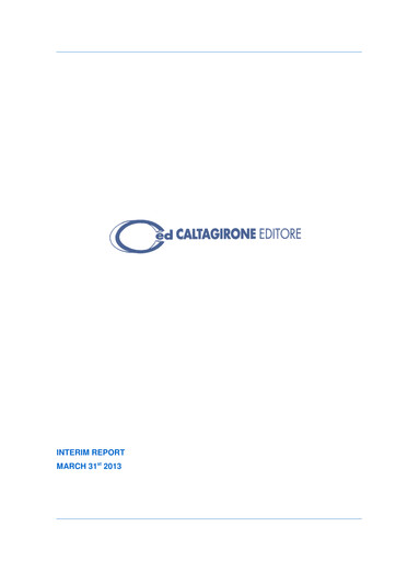 Thumbnail Caltagirone Editore Quarterly Report 2013-q1