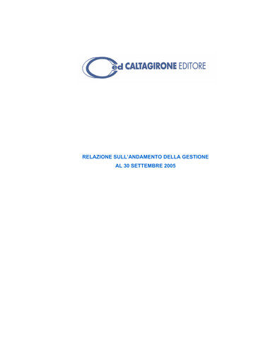 Thumbnail Caltagirone Editore Quarterly Report 2005-q3