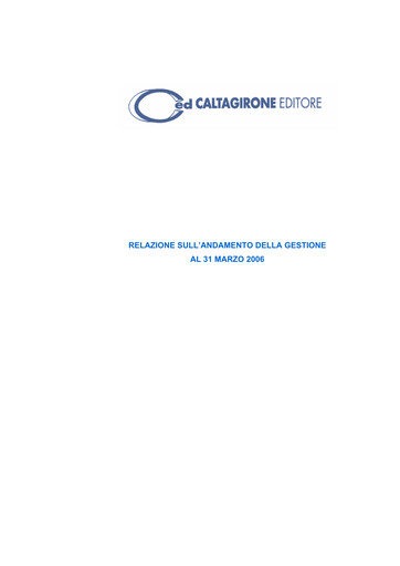 Thumbnail Caltagirone Editore Quarterly Report 2006-q1